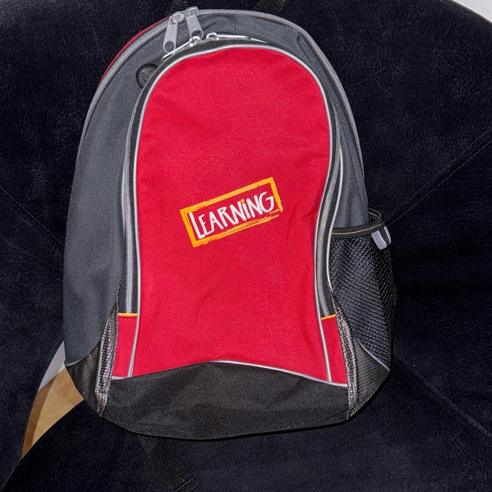 Kids Backpack, NEW, Black, Red & Gray
